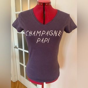Champagne Papi Purple V Neck T-shirt